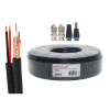 Satmax 25m Black Siamese RG59 Video + 2 Core Power CCTV Cable