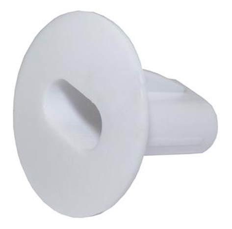 White Cable Tidy Grommet Bushing for RG59 63/55 Type Twin Satellite Shotgun Coaxial Cable-0
