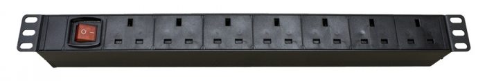 1U 19" Rack Mount 7-Way Power Distribution Unit PDU for UK Plug & Sockets-0