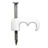 Pack of 100 White Twin Shotgun Cable Clips