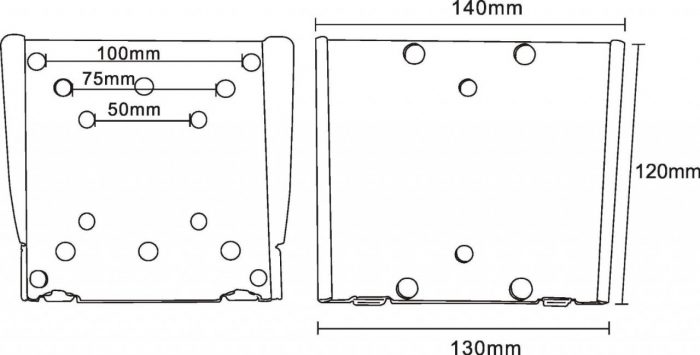 DRX Super Slim Fixed Flat Panel LED LCD 13-27'' TV Wall Mount Bracket-1074