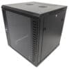 Black 12U Wall Mounted 600*600*635mm Data Network Cabinet Rack