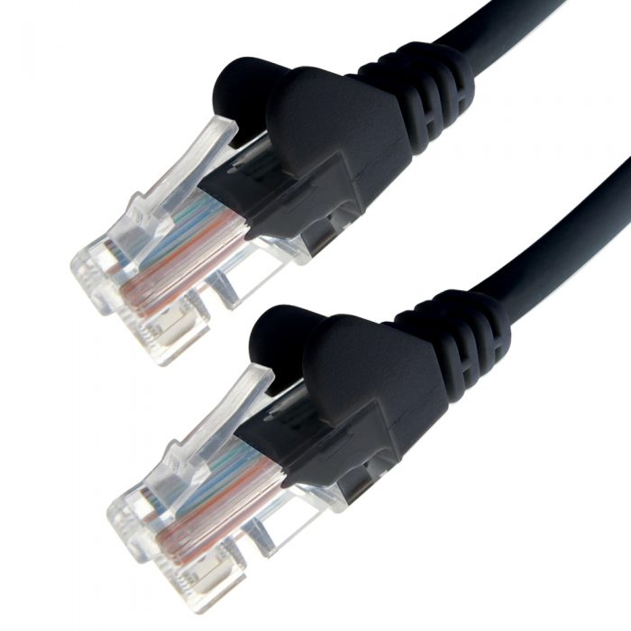 0.5m RJ45 CAT6 UTP Snagless Network Patch Cable in Black (10-Pack)-0