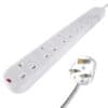 Connekt Gear 6-Way Surge Protected Extension Block (2m Cable)