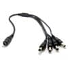 4-Way CCTV DC Power Splitter Cable