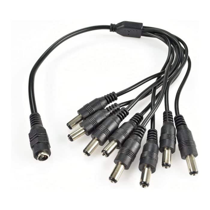 8-Way CCTV DC Power Splitter Cable