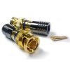 Gold BNC Compression Connector for RG6 Coaxial CCTV Cable
