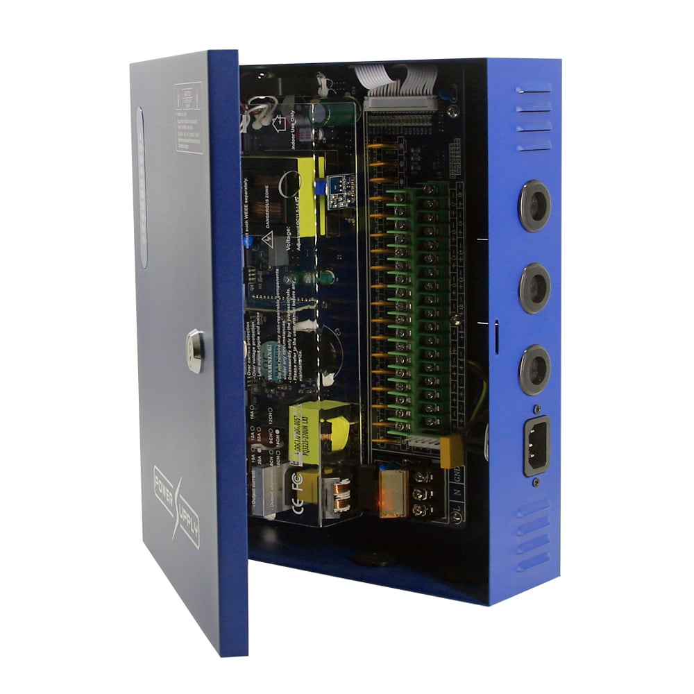 CCTV 12V DC 18 Channel 20A Lockable Power Supply Distribution Box - Image 2