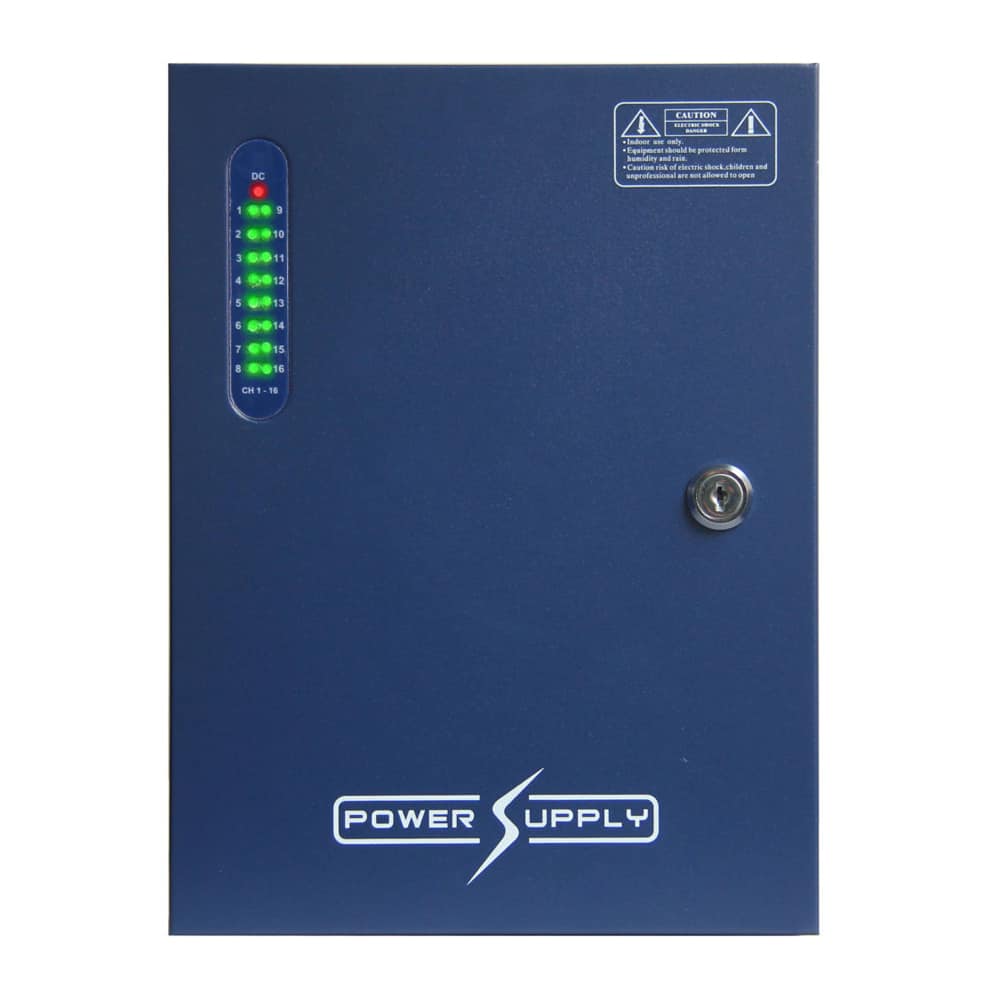 CCTV 12V DC 18 Channel 20A Lockable Power Supply Distribution Box