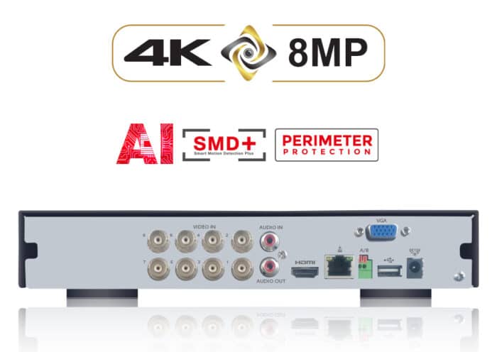 SPRO 8MP/4K 8CH 5-in-1 HD CCTV DVR Recorder with AI DHDVR12-B6-V2 - Image 3