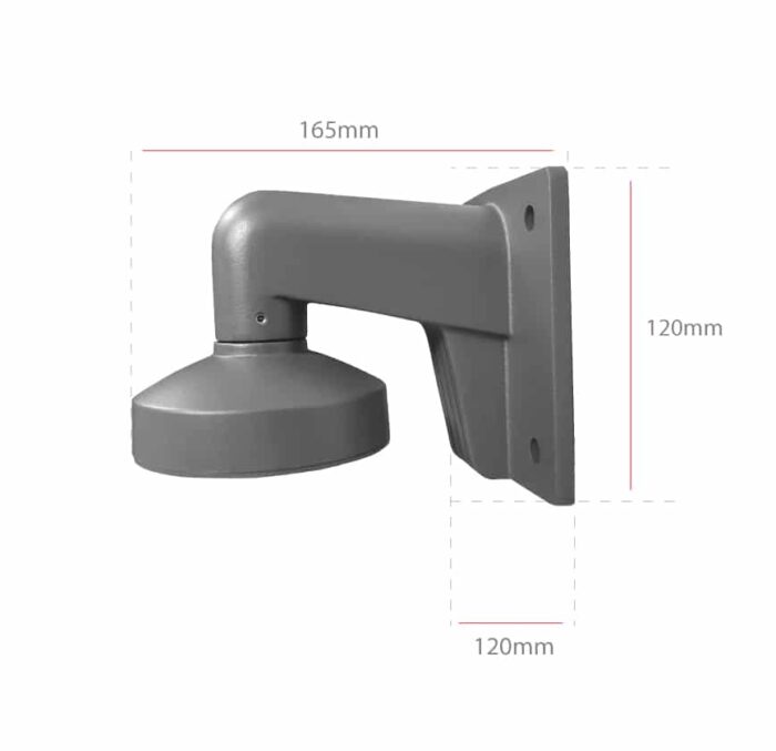 SPRO Grey CCTV Camera Wall Bracket WALLBRACKET04-G/H - Image 3