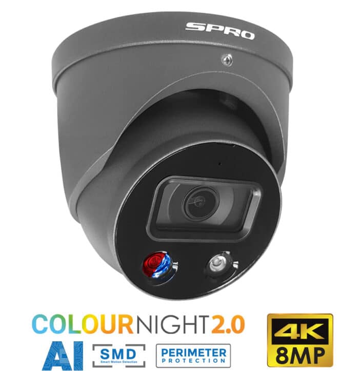 SPRO 8MP TiOC 2.0 Smart Dual Illumination Turret Active Deterrence Network Camera DHIPD80/28LRG/30-D-V3 - Image 2