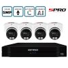 SPRO 4/8 Camera 5MP Colour Night 2.0 CCTV Kit with Audio Recording
