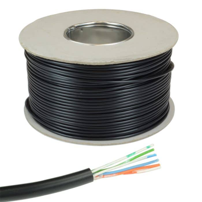 CW1308 200m 3-Pair Voice/Telephone Cable (Black)