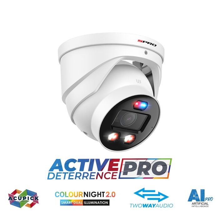 SPRO 8MP TiOC 2.0 Active Deterrence AcuPick Turret Network Camera DHIPD80/28LRW/30-D-V5 - Image 2