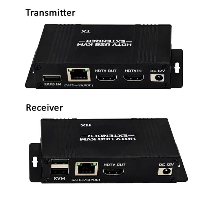 1080P HDMI & USB HDMI Over CAT5e/6 Ethernet Extender, PoE, 50m