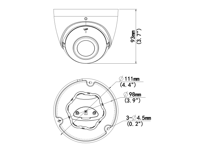 UNV 5MP OmniView 180 View IPC3605SB-ADF16KM-I0-W IP Turret with Microphone IPC3605SB-ADF16KM-I0-W - Image 2