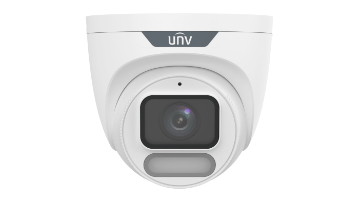 UNV 4MP 2.8mm ColorHunter Wise-ISP OwlView IP Turret with Microphone White