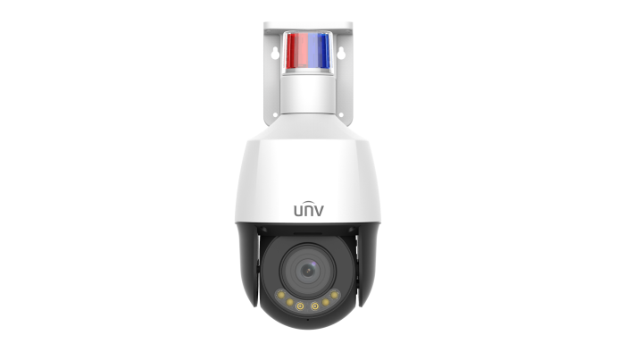 UNV 4MP 5X Wise-ISP OwlView Tri-Guard Warm Light PTZ Camera White