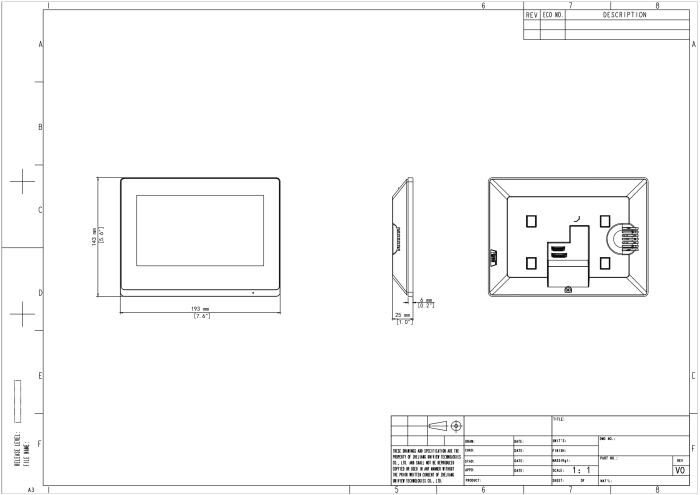 UNV PoE Wall Mounted 7 Touchscreen Indoor Station OEI-372S-H-W - Image 2