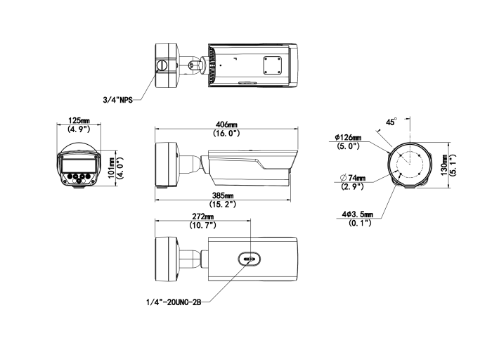 UNV 4MP ANPR LPR Bullet IP Camera 8-32mm Motorised Varifocal - Image 4