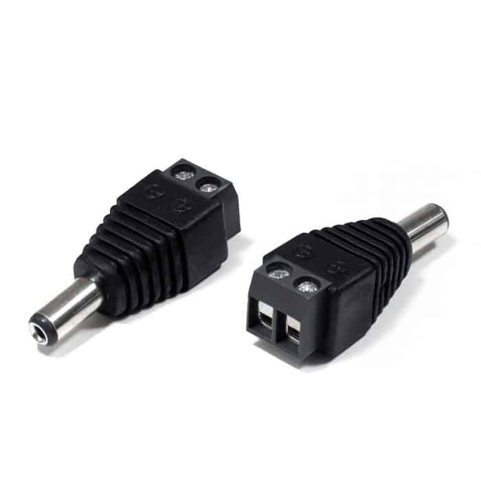 100x 12/24V DC Male Power Connector Plug for CCTV