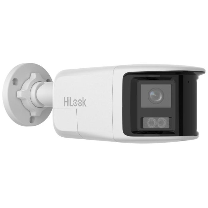 HiLook 6MP Dual Lens Stitched Wide Angle Smart Hybrid Light Fixed Bullet Network Camera
