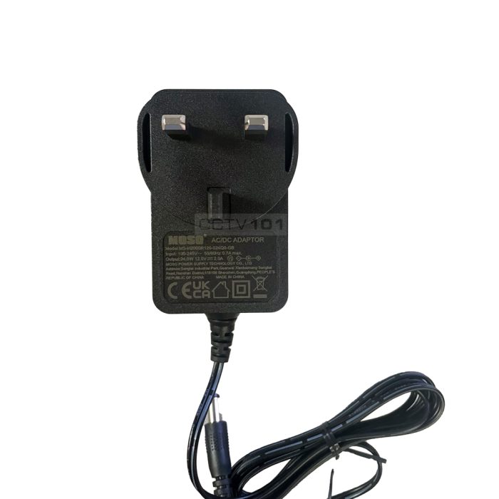 MOSO DC12V 2A Power Supply for CCTV DVR Camera