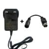 DC 12V 2A Power Supply with 4-Pin Adapter for Hikvision CCTV DVR