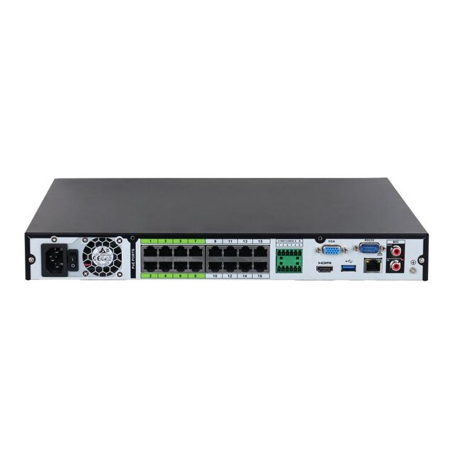 Dahua 32CH 1U 16PoE 2HDDs WizSense Network Video Recorder DHI-NVR5232-16P-EI2