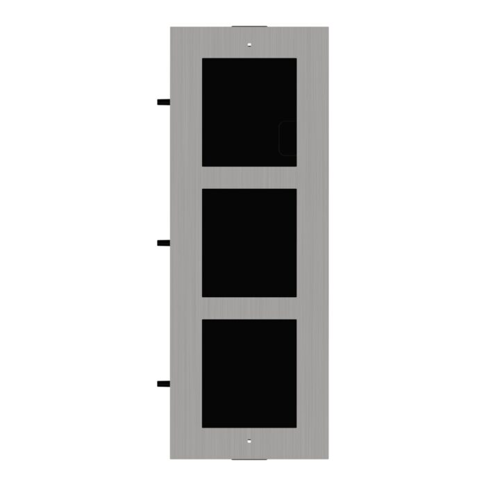 Hikvision Stainless Steel Modular Intercom Flush Mount Box, 3 Modules DS-KD-ACF3/S