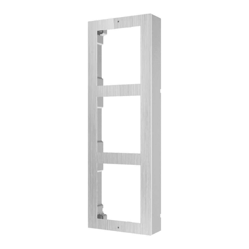 Hikvision Stainless Steel Modular Intercom Surface Mount Box, 3 Modules DS-KD-ACW3/S