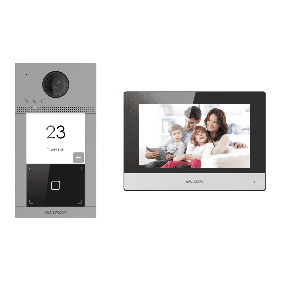 Hikvision PoE Video Intercom Kit, Grey DS-KIS604-P(C)