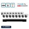 Hilook by Hikvision 16 Camera 4MP Smart Hybrid Light ColorVu PoE CCTV Kit with Audio Recording