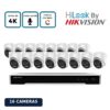 Hilook by Hikvision 16 Camera 8MP Hybrid LiveGuard ColorVu PoE CCTV Kit with 2-Way Audio