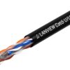 Lanview 305m Cat6 U/UTP Outdoor Network Cable, Solid Copper, Black PE LVN122151