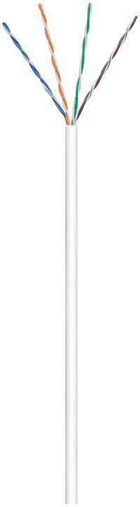 MicroConnect 100m Cat6 U/UTP Indoor Network Cable, Solid Copper, White LSZH KAB007-100