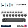 OEM Hikvision 16 Camera 8MP (4K) Hybrid Light ColorVu Turret CCTV Kit with 2-Way Audio