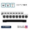 OEM Hikvision 16 Camera 8MP (4K) Hybrid LiveGuard ColorVu PoE CCTV Kit with 2-Way Audio